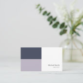 minimalista bloques geométricos morado elegante 名刺 (スタンド正面)