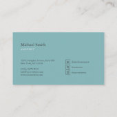 minimalista bloques geométricos turquesa elegante 名刺 (裏面)