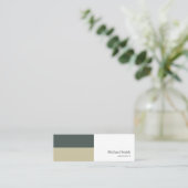 minimalista bloques geométricos verde elegante スキニー名刺 (スタンド正面)