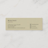 minimalista bloques geométricos verde elegante スキニー名刺 (裏面)