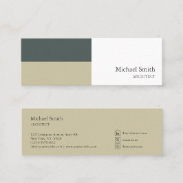 minimalista bloques geométricos verde elegante スキニー名刺