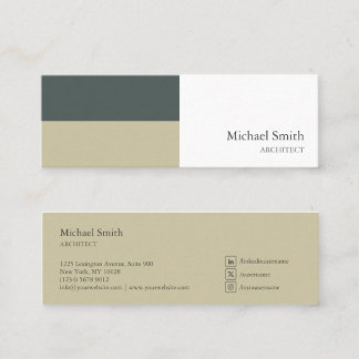 minimalista bloques geométricos verde elegante スキニー名刺