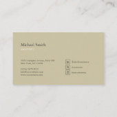 minimalista bloques geométricos verde elegante 名刺 (裏面)