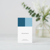 minimalista moderna elegante azul arquitecto 名刺 (スタンド正面)