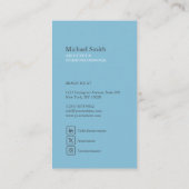 minimalista moderna elegante azul arquitecto 名刺 (裏面)