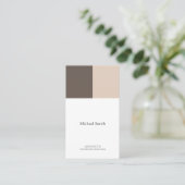 minimalista moderna elegante patrón marrón 名刺 (スタンド正面)