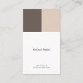 minimalista moderna elegante patrón marrón 名刺 (正面)