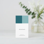 minimalista moderna elegante turquesa arquitecto 名刺 (スタンド正面)