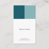 minimalista moderna elegante turquesa arquitecto 名刺 (正面)