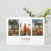 Minimalistic 3-Photo New Auntie Pregnancy 案内状 (スタンド正面)