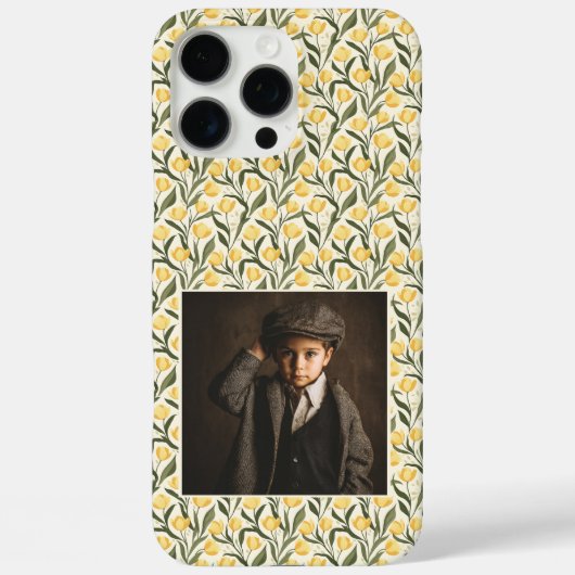 Minimalistic Anniversary Keepsake Tulip Flower Pho Case-Mate iPhoneケース (裏面)