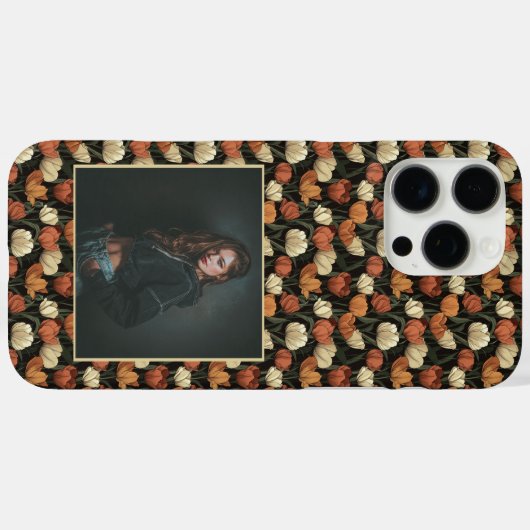 Minimalistic Anniversary Keepsake Tulip Flower Pho Case-Mate iPhoneケース (裏面 (横))