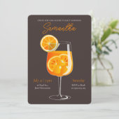 Minimalistic Aperol Spritz Bachelorette Party 招待状 (スタンド正面)