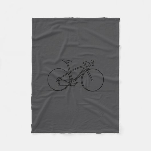 Minimalistic Bicycle Cycling,bike Rider Mountainbi フリースブランケット (正面)