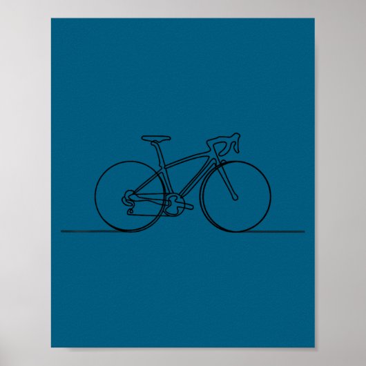 Minimalistic Bicycle Cycling,bike Rider Mountainbi ポスター (正面)