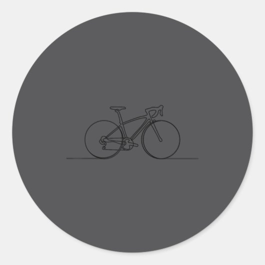 Minimalistic Bicycle Cycling,bike Rider Mountainbi ラウンドシール (正面)
