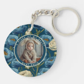 Minimalistic Birthday Gifts Ranunculus Floral キーホルダー (裏面)