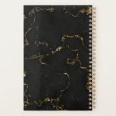 Minimalistic Black and Gold Marbled Monogram プランナー手帳 (裏面)
