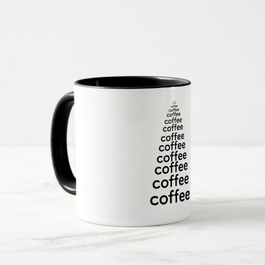Minimalistic Black Coffee Tree Mug マグカップ (正面左)
