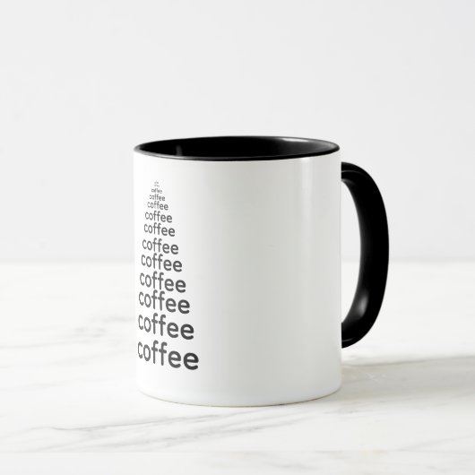 Minimalistic Black Coffee Tree Mug マグカップ (正面右)