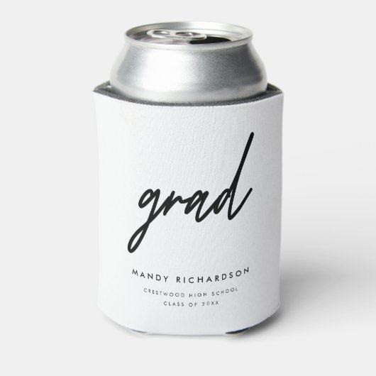 Minimalistic Black & White Script Graduation Party 缶クーラー (缶裏面)