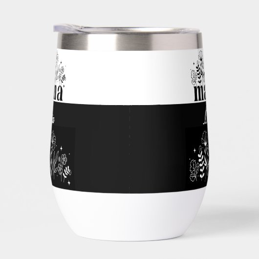 Minimalistic Black & White Wildflower Mama Custom (右面)