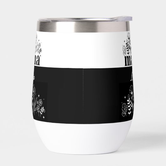 Minimalistic Black & White Wildflower Mama Custom (左面)