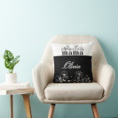 Minimalistic Black & White Wildflower Mama Custom クッション (椅子)