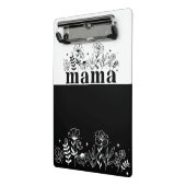 Minimalistic Black & White Wildflower Mama Custom ミニクリップボード (アングル2)