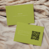 Minimalistic Bright Green Wedding RSVP QR Code