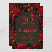 Minimalistic Carnation Flower Birthday Celebration 招待状 (正面/裏面)