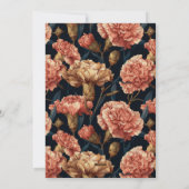 Minimalistic Carnation Sparkle 50Th Birthday 招待状 (裏面)