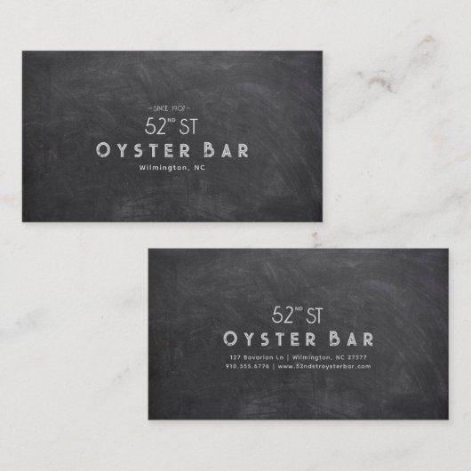 Minimalistic Chalkboard Style 名刺 (正面/裏面)