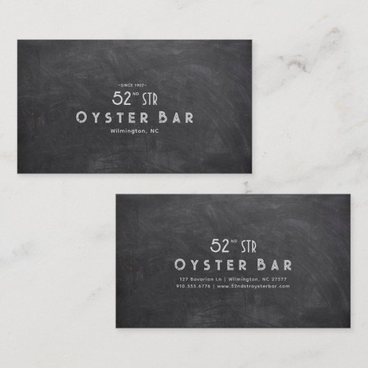 Minimalistic Chalkboard Style 名刺 (正面/裏面)
