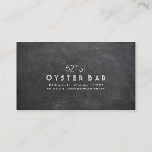 Minimalistic Chalkboard Style 名刺 (裏面)