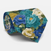 Minimalistic Christmas Gift For Men Peonies Floral ネクタイ (ロール)