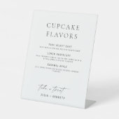 Minimalistic Classy Cupcake Flavors Wedding Sign 台座サイン (正面)