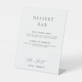 Minimalistic Classy Dessert Menu Wedding Sign 台座サイン (正面)