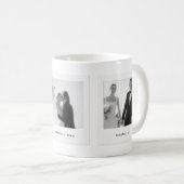 Minimalistic Couple 3 Polaroid Photos Wedding コーヒーマグカップ (正面右)