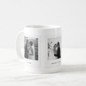 Minimalistic Couple 3 Polaroid Photos Wedding コーヒーマグカップ (正面左)