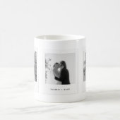 Minimalistic Couple 3 Polaroid Photos Wedding コーヒーマグカップ (中央)