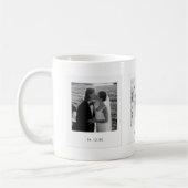 Minimalistic Couple 3 Polaroid Photos Wedding コーヒーマグカップ (左)