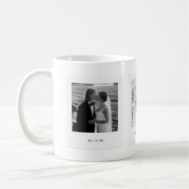 Minimalistic Couple 3 Polaroid Photos Wedding コーヒーマグカップ