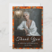 Minimalistic Custom Lilies Floral Romantic Party サンキューカード (正面)