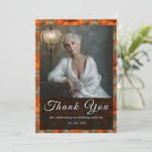 Minimalistic Custom Lilies Floral Romantic Party サンキューカード (スタンド正面)