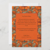 Minimalistic Custom Lilies Floral Romantic Party サンキューカード (裏面)