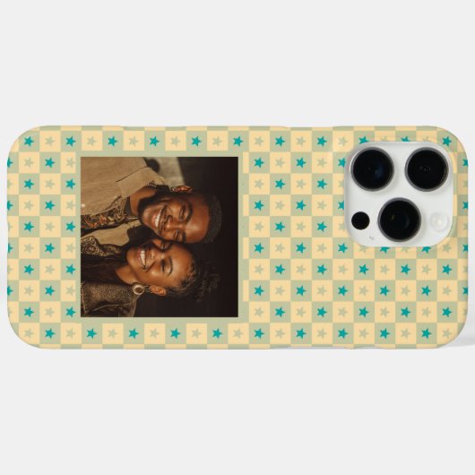 Minimalistic Dads Day Gifts Checkerboard Square  Case-Mate iPhoneケース (裏面 (横))