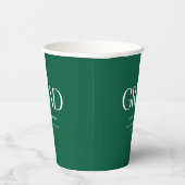 Minimalistic Dark Green Custom Graduation Party 紙コップ (右)