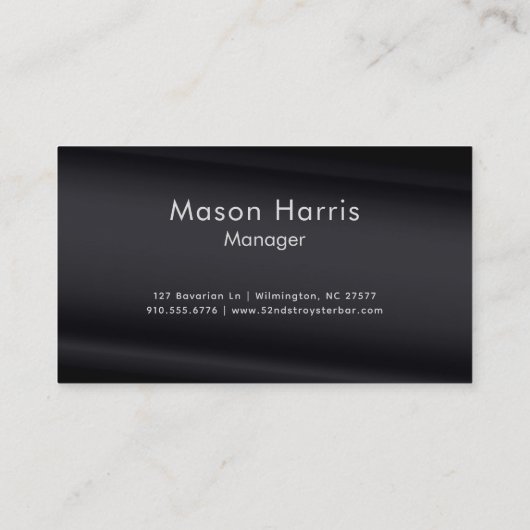 Minimalistic Deco Style | Black Pearl 名刺 (裏面)