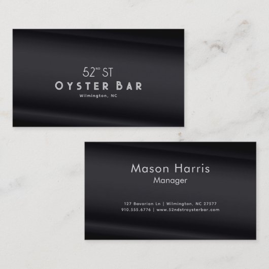 Minimalistic Deco Style | Black Pearl 名刺 (正面/裏面)